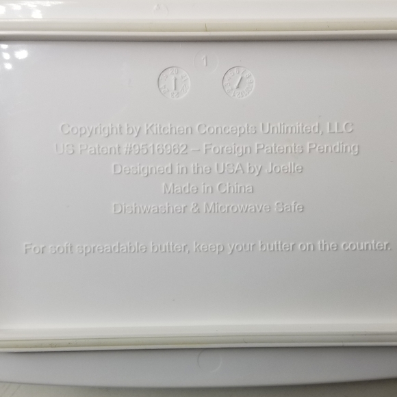 Kitchen Concepts Better Dish 1/4lbs Butter Dish Food Storage Butter Keeper White - Picture 7 of 8